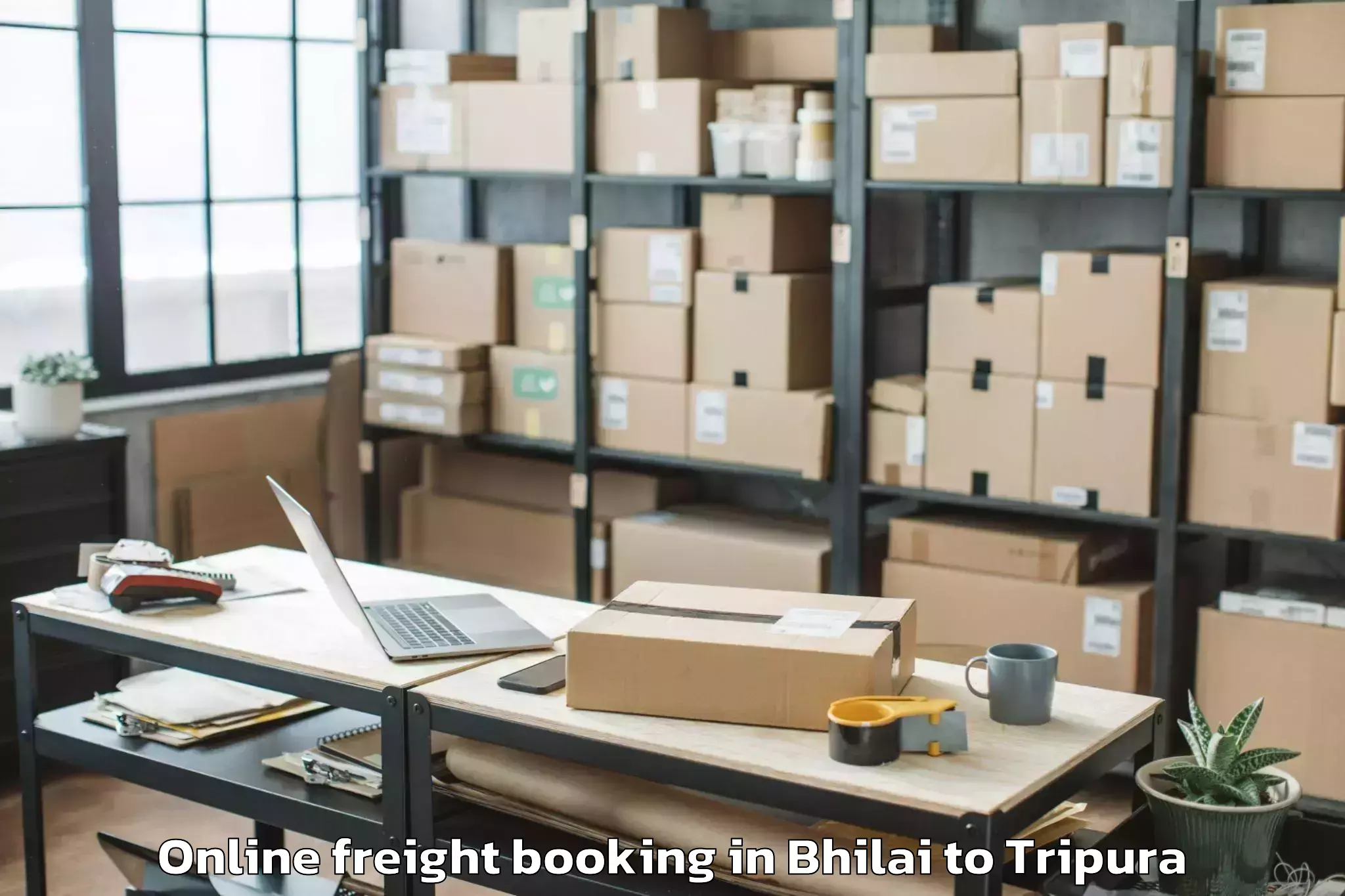 Trusted Bhilai to Kamalpur Airport Ixq Online Freight Booking